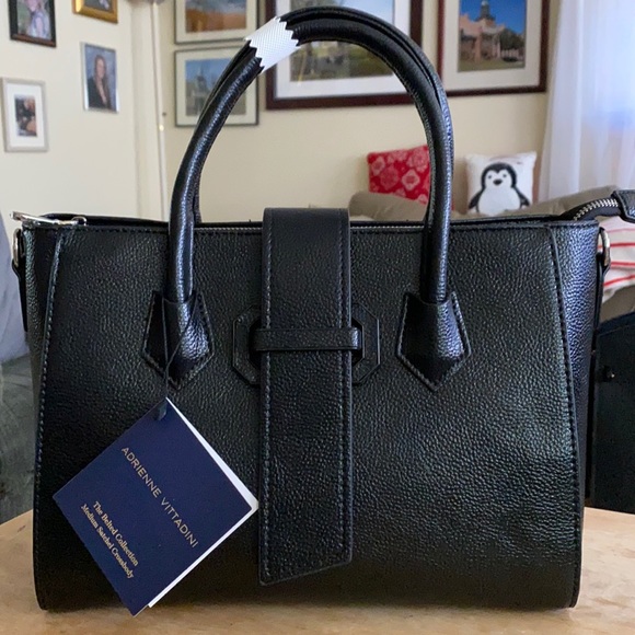 Adrienne Vittadini Handbags - Adrienne Vittadini black leather satchel